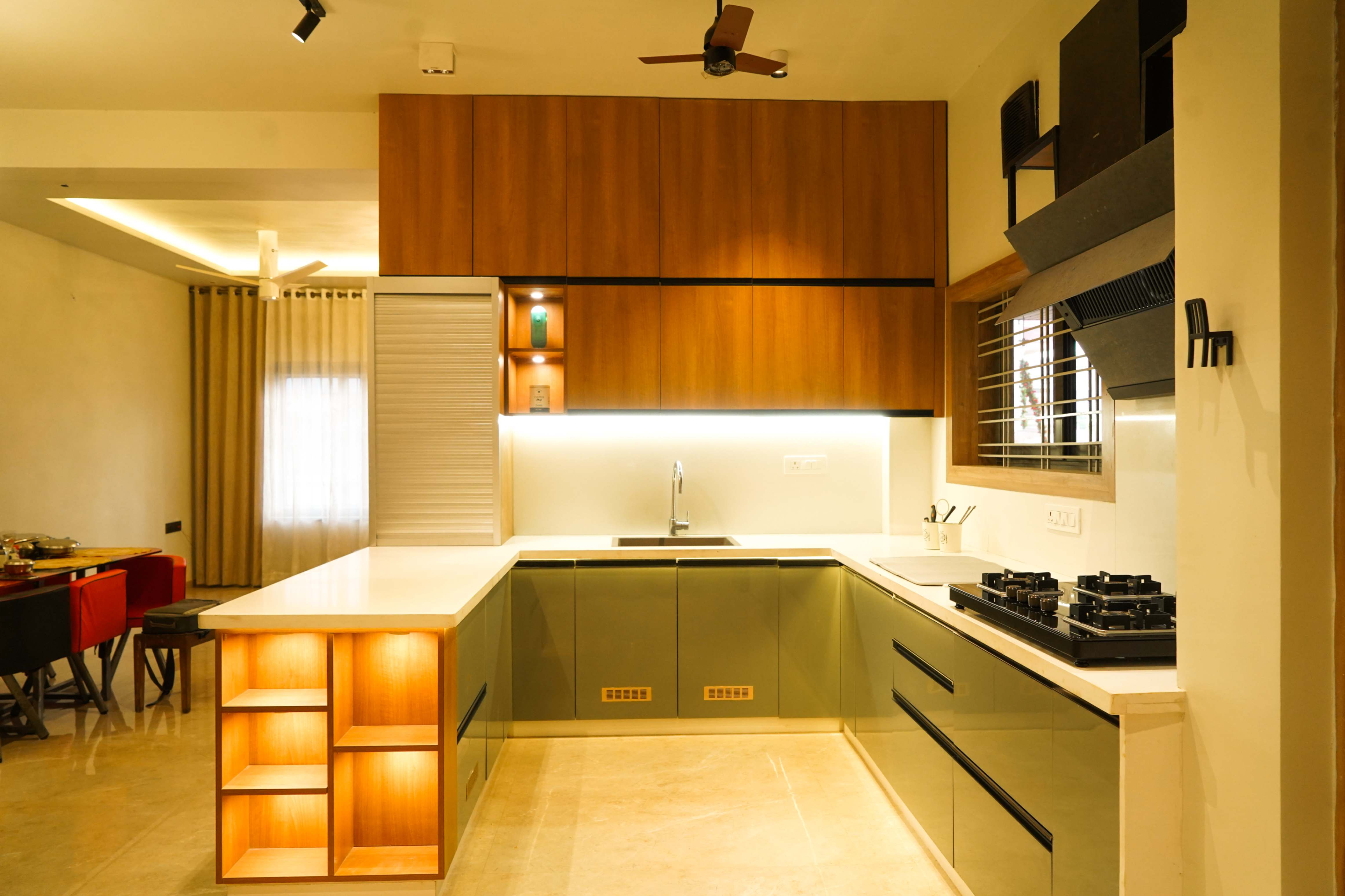 Bright modular kitchen