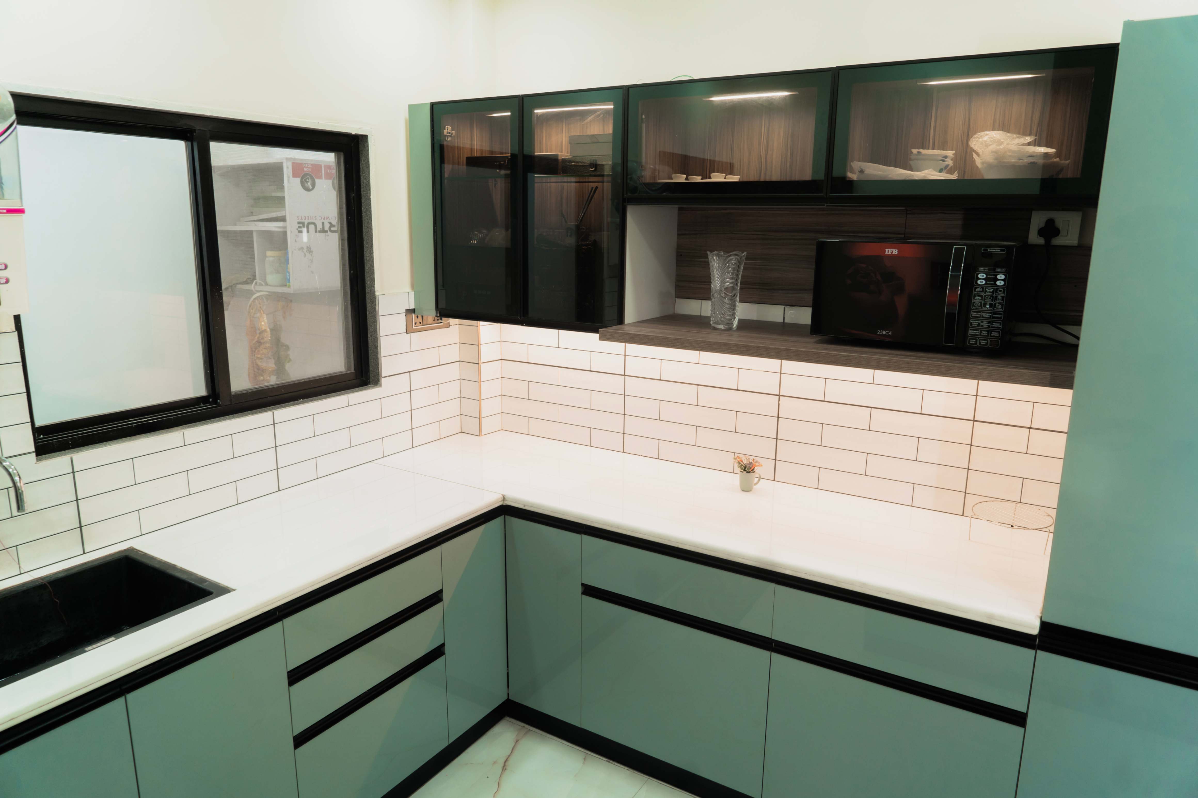Bright modular kitchen