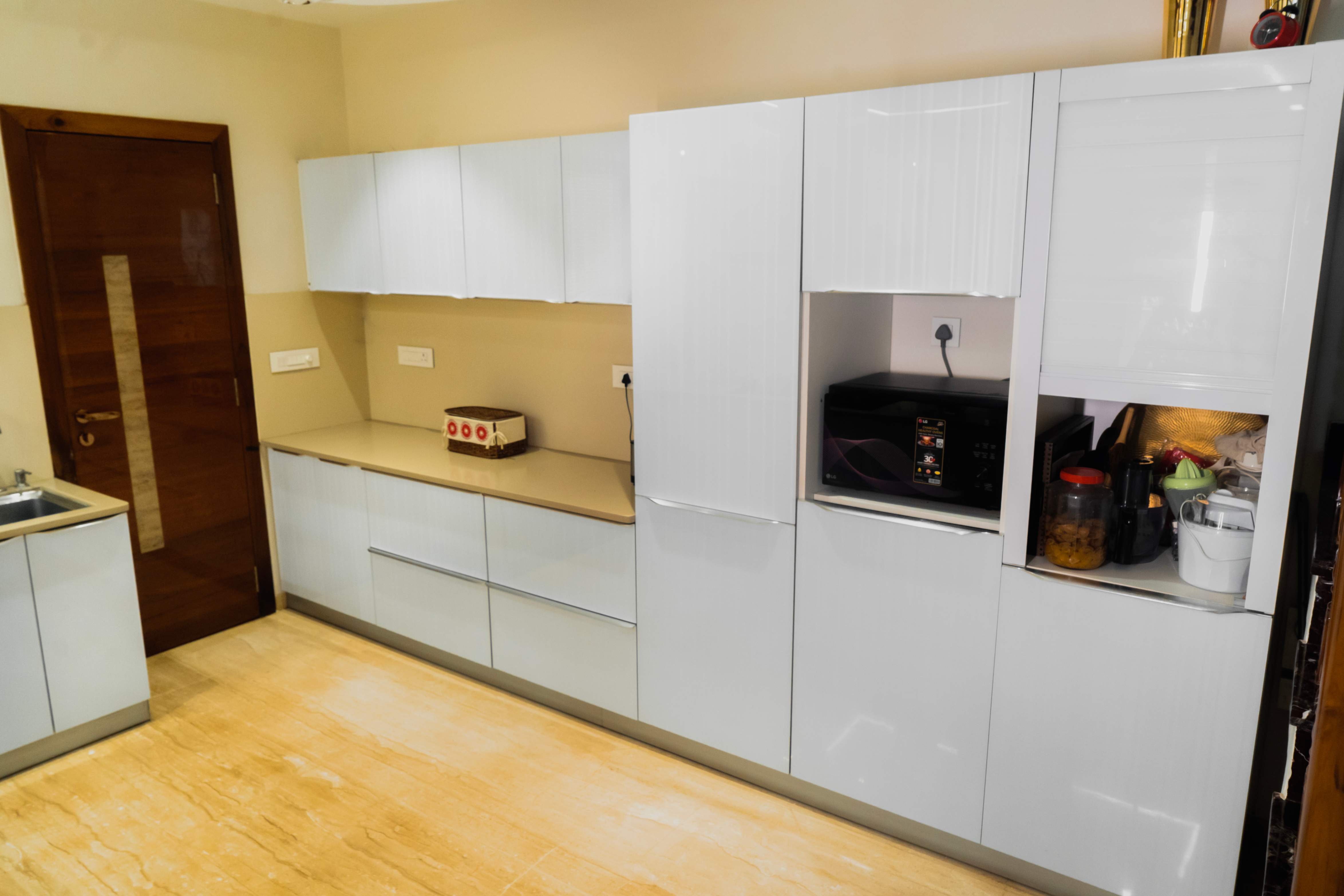 Modern kitchen with glossy finish