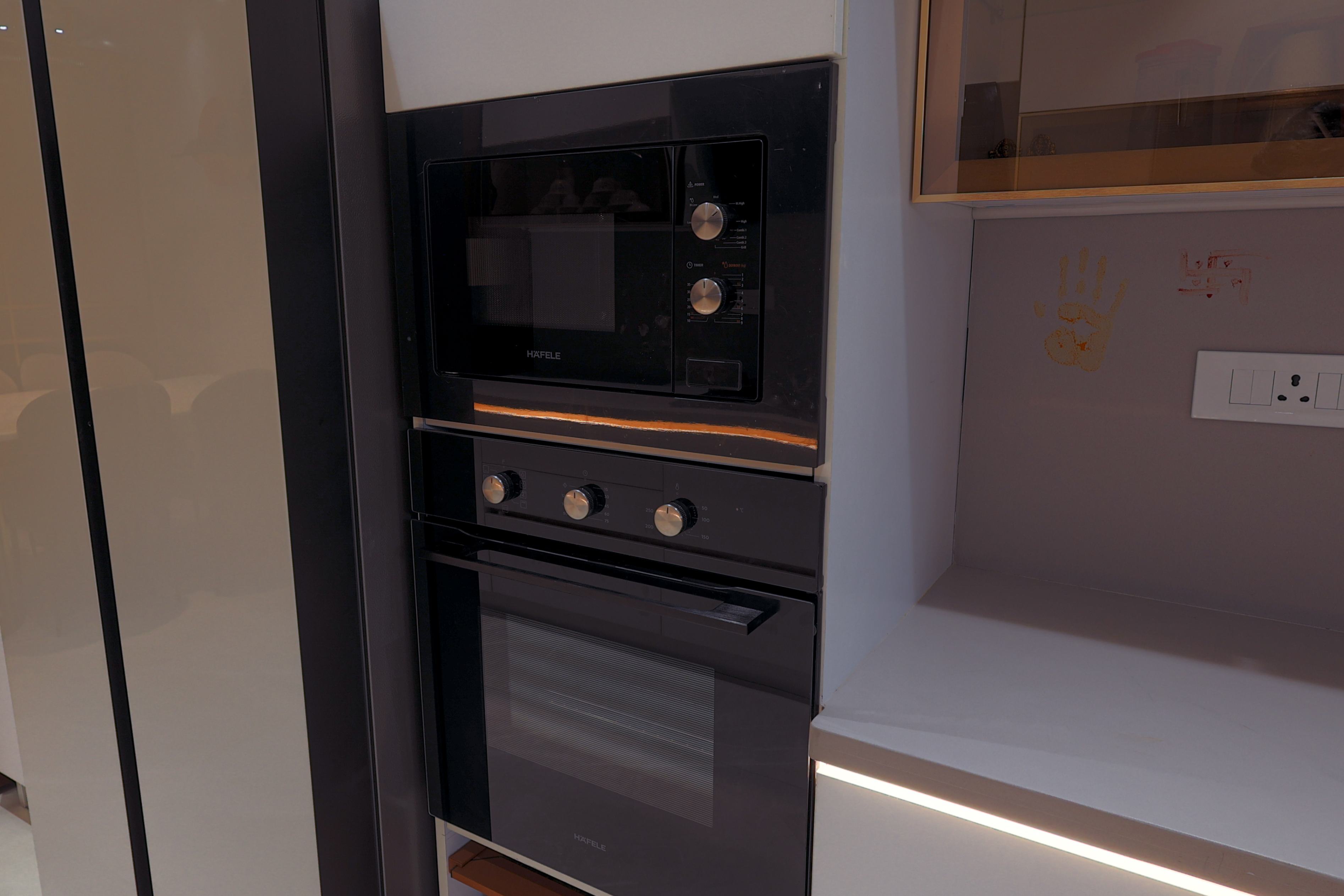 Contemporary kitchen with marble countertop